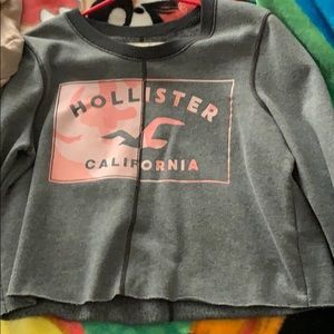 Hollister cropped long sleeve top